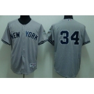 mlb new york yankees #34 burnett grey(2009 logo)