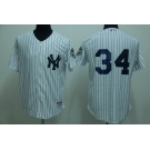 mlb new york yankees #34 burnett white