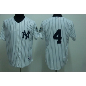 mlb new york yankees #4 lou gehrig white(2009 logo)