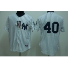 mlb new york yankees #40 wang white(2009 logo)