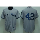 mlb new york yankees #42 rivera grey(2009 logo)