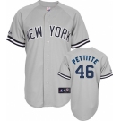 mlb new york yankees #46 pettitte grey(2009 logo)