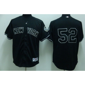 mlb new york yankees #52 sabathia black(2009 logo)