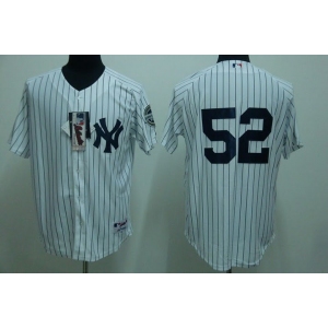 mlb new york yankees #52 sabathia white(2009 logo)