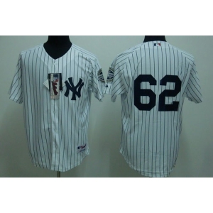 mlb new york yankees #62 chamberlain white(2009 logo)