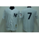 mlb new york yankees #7 mantle m&n white