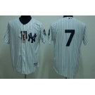 mlb new york yankees #7 mantle white(2009 logo)