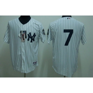 mlb new york yankees #7 mantle white(2009 logo)