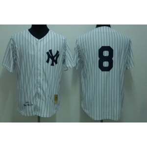 mlb new york yankees #8 berra m&n white