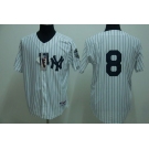 mlb new york yankees #8 berra white(2009 logo)