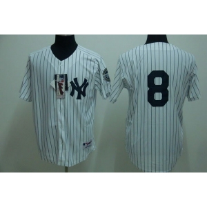 mlb new york yankees #8 berra white(2009 logo)