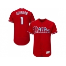 Men Philadelphia Phillies #1 Richie Ashburn Red Flexbase Authentic Collection Stitched MLB Jersey