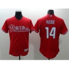 Men Philadelphia Phillies #14 Pete Rose Majestic red Flexbase Authentic Collection Player Jersey