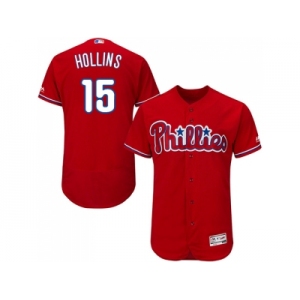 Men Philadelphia Phillies #15 Dave Hollins Red Flexbase Authentic Collection Stitched MLB Jersey