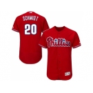 Men Philadelphia Phillies #20 Mike Schmidt Red Flexbase Authentic Collection Stitched MLB Jersey