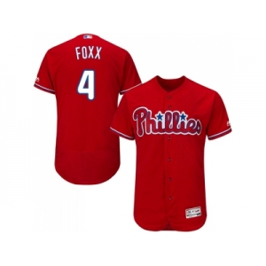 Men Philadelphia Phillies #4 Jimmy Foxx Red Flexbase Authentic Collection Stitched MLB Jersey