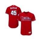 Men Philadelphia Phillies #45 Tug McGraw Red Flexbase Authentic Collection Stitched MLB Jersey