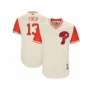 Men's 2017 Little League World Series Phillies #13 Freddy Galvis Toco Tan Jersey