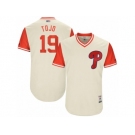 Men's 2017 Little League World Series Phillies #19 Tommy Joseph Tojo Tan Jersey