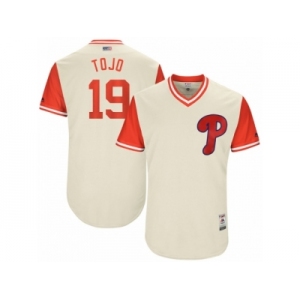 Men's 2017 Little League World Series Phillies #19 Tommy Joseph Tojo Tan Jersey