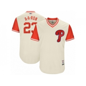 Men's 2017 Little League World Series Phillies #23 Aaron Altherr A-A-Ron Tan Jersey