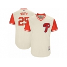 Men's 2017 Little League World Series Phillies #25 Daniel Nava Nava Tan Jersey