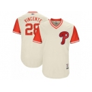 Men's 2017 Little League World Series Phillies #28 Vince Velasquez Vincente Tan Jersey