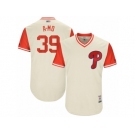 Men's 2017 Little League World Series Phillies Adam Morgan #39 A-Mo Tan Jersey