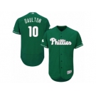 Men's Majestic Philadelphia Phillies #10 Darren Daulton Green Celtic Flexbase Authentic Collection MLB Jersey