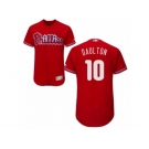 Men's Majestic Philadelphia Phillies #10 Darren Daulton Red Flexbase Authentic Collection MLB Jersey