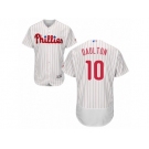 Men's Majestic Philadelphia Phillies #10 Darren Daulton White Red Strip Flexbase Authentic Collection MLB Jersey