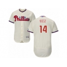 Men's Majestic Philadelphia Phillies #14 Pete Rose Cream Flexbase Authentic Collection MLB Jersey