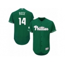 Men's Majestic Philadelphia Phillies #14 Pete Rose Green Celtic Flexbase Authentic Collection MLB Jersey