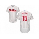 Men's Majestic Philadelphia Phillies #15 Dave Hollins White Red Strip Flexbase Authentic Collection MLB Jersey