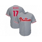 Men's Majestic Philadelphia Phillies #17 Pat Neshek Replica Grey Road Cool Base MLB Jersey