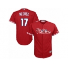 Men's Majestic Philadelphia Phillies #17 Pat Neshek Replica Red Alternate Cool Base MLB Jersey