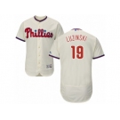 Men's Majestic Philadelphia Phillies #19 Greg Luzinski Cream Flexbase Authentic Collection MLB Jersey