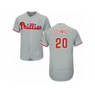 Men's Majestic Philadelphia Phillies #20 Mike Schmidt Grey Flexbase Authentic Collection MLB Jersey