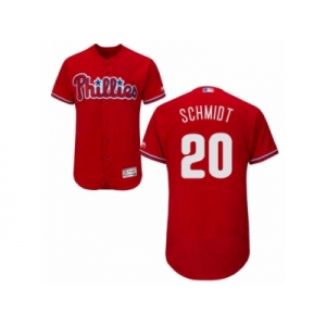 Men's Majestic Philadelphia Phillies #20 Mike Schmidt Red Flexbase Authentic Collection MLB Jersey