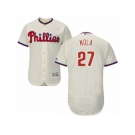 Men's Majestic Philadelphia Phillies #27 Aaron Nola Cream Flexbase Authentic Collection MLB Jersey