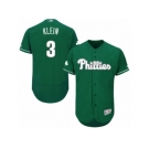 Men's Majestic Philadelphia Phillies #3 Chuck Klein Green Celtic Flexbase Authentic Collection MLB Jersey