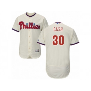 Men's Majestic Philadelphia Phillies #30 Dave Cash Cream Flexbase Authentic Collection MLB Jersey