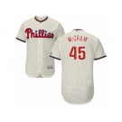 Men's Majestic Philadelphia Phillies #45 Tug McGraw Cream Flexbase Authentic Collection MLB Jersey