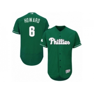 Men's Majestic Philadelphia Phillies #6 Ryan Howard Green Celtic Flexbase Authentic Collection MLB Jersey