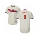 Men's Majestic Philadelphia Phillies #8 Juan Samuel Cream Flexbase Authentic Collection MLB Jersey