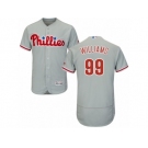 Men's Majestic Philadelphia Phillies #99 Mitch Williams Grey Flexbase Authentic Collection MLB Jersey