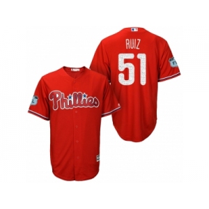 Men's Philadelphia Phillies #51 Carlos Ruiz 2017 Spring Training Cool Base Stitched MLB Jersey