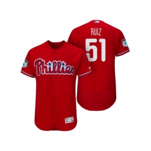 Men's Philadelphia Phillies #51 Carlos Ruiz 2017 Spring Training Flex Base Authentic Collection Stitched Baseball Jersey