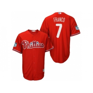 Men's Philadelphia Phillies #7 Maikel Franco 2017 Spring Training Cool Base Stitched MLB Jersey