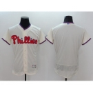 Men's Philadelphia Phillies Blank Majestic Cream Flexbase Authentic Collection Team Jersey